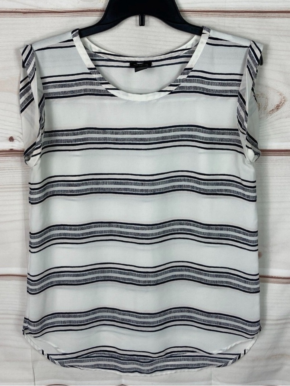 Ann Taylor sleeveless striped blouse size XS